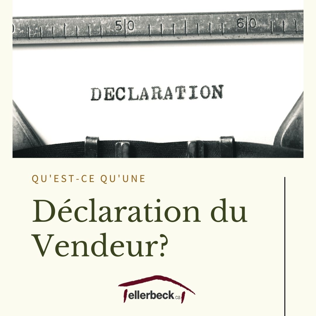 Déclaration du vendeur